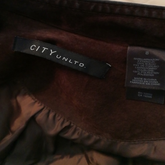 Brown Suede Jacket- Tailored - Picture 7 of 8